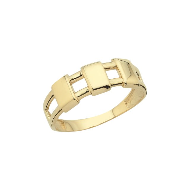 14ct Plain Square Design Gold Ring