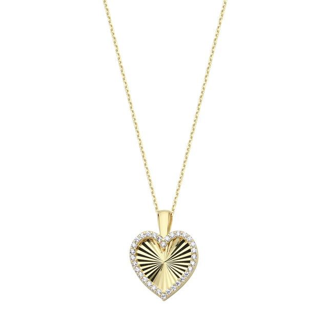 14ct Parla Heart Design Gold Necklace