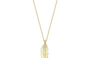 14ct Feather Design Gold Necklace