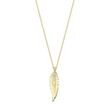 Load image into Gallery viewer, 14ct Feather Design Gold Necklace