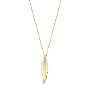 14ct Feather Design Gold Necklace