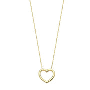 14ct Plain Heart Design Gold Necklace