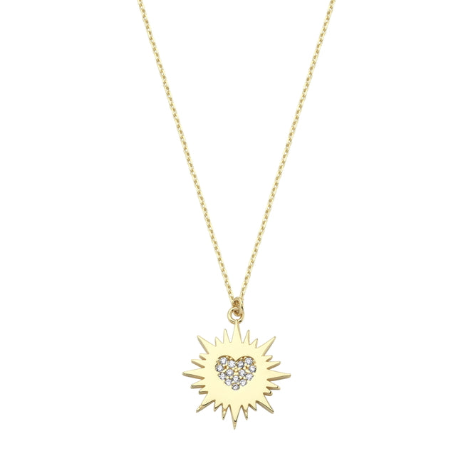 14ct Amore Design Gold Necklace