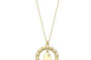 14ct Drop Cerchio Design Gold Necklace