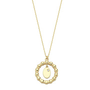 14ct Drop Cerchio Design Gold Necklace