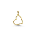 Load image into Gallery viewer, 14ct Mini Heart Rope Design Gold Pendant (Chain Not Included)