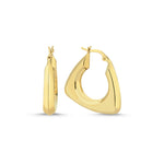 Load image into Gallery viewer, 14ct Tassiz Luna Hoop Gold Earrings