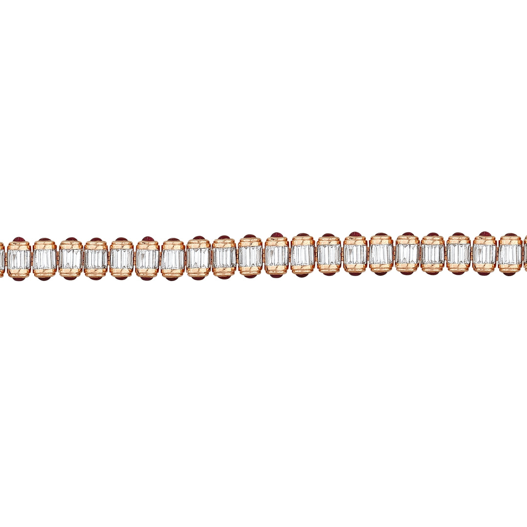 12.97 Karat Diamond Baguette Bracelet