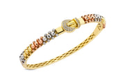 14ct Rosalinda Design Cuff Gold Bracelet