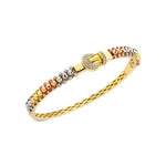 Load image into Gallery viewer, 14ct Rosalinda Design Cuff Gold Bracelet