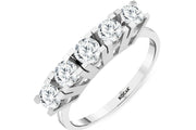 1.00 Karat GH SI Diamond Five Stone Ring