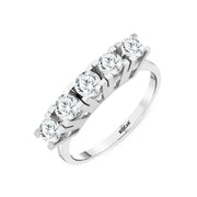 1.00 Karat GH SI Diamond Five Stone Ring
