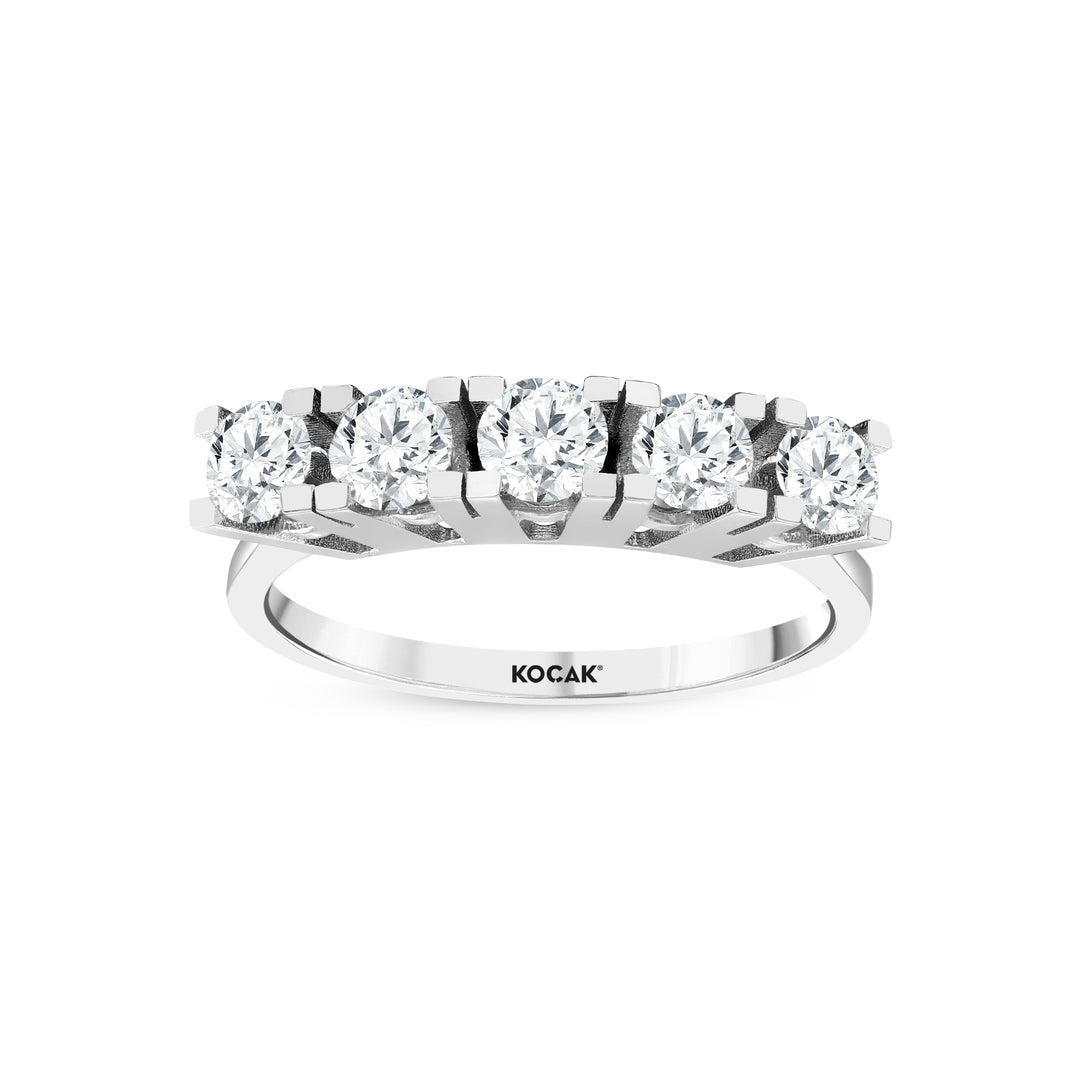 1.00 Karat GH SI Diamond Five Stone Ring