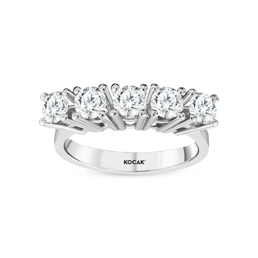 1.26 Karat GH SI Diamond Five Stone Ring