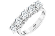 1.26 Karat GH SI Diamond Five Stone Ring