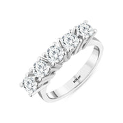 1.26 Karat GH SI Diamond Five Stone Ring