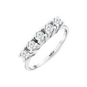 0.54 Karat GH SI Diamond Five Stone Ring