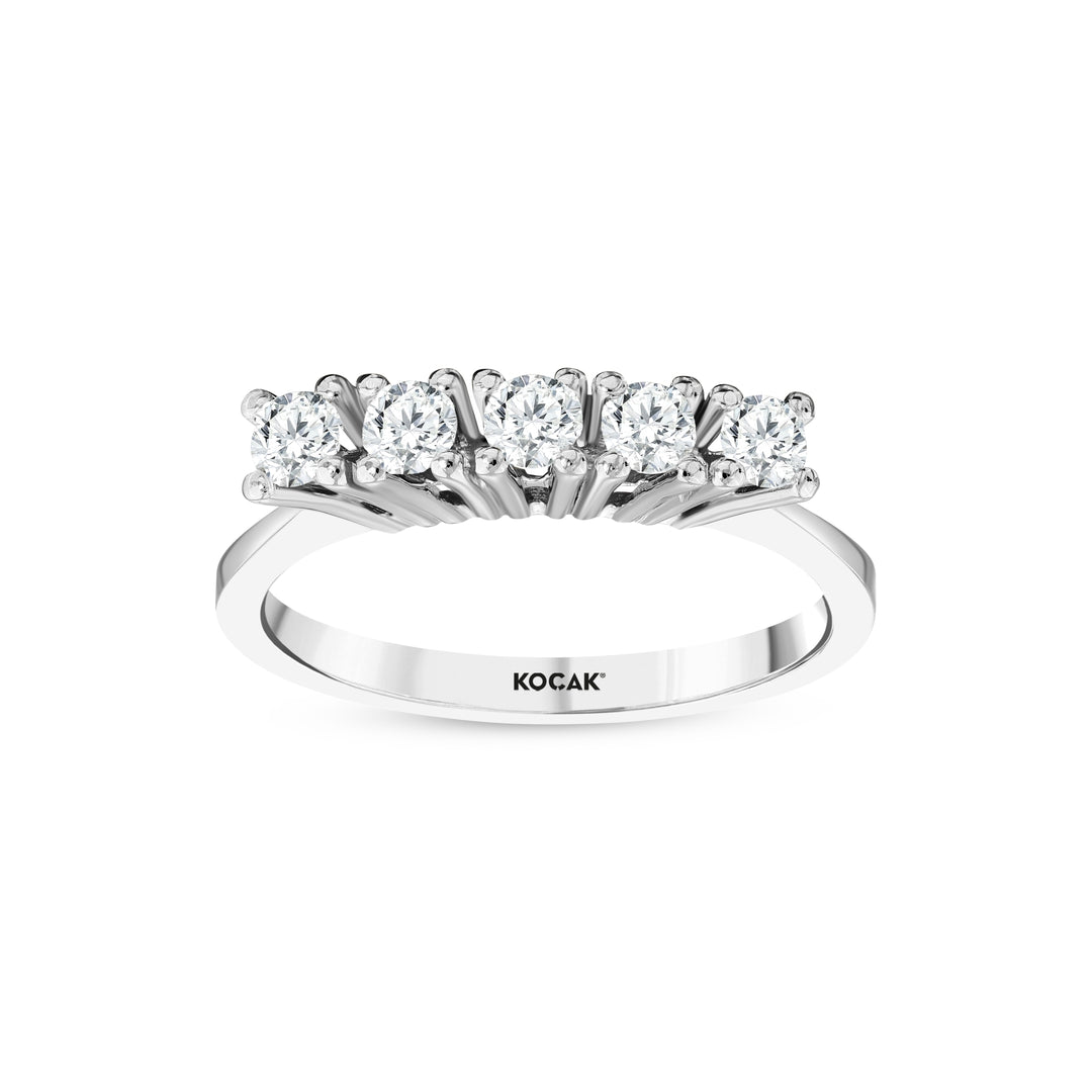 0.44 Karat GH SI Diamond Five Stone Ring