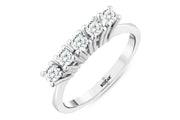 0.44 Karat GH SI Diamond Five Stone Ring