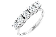 0.95 Karat GH SI Diamond Five Stone Ring