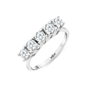 0.95 Karat GH SI Diamond Five Stone Ring