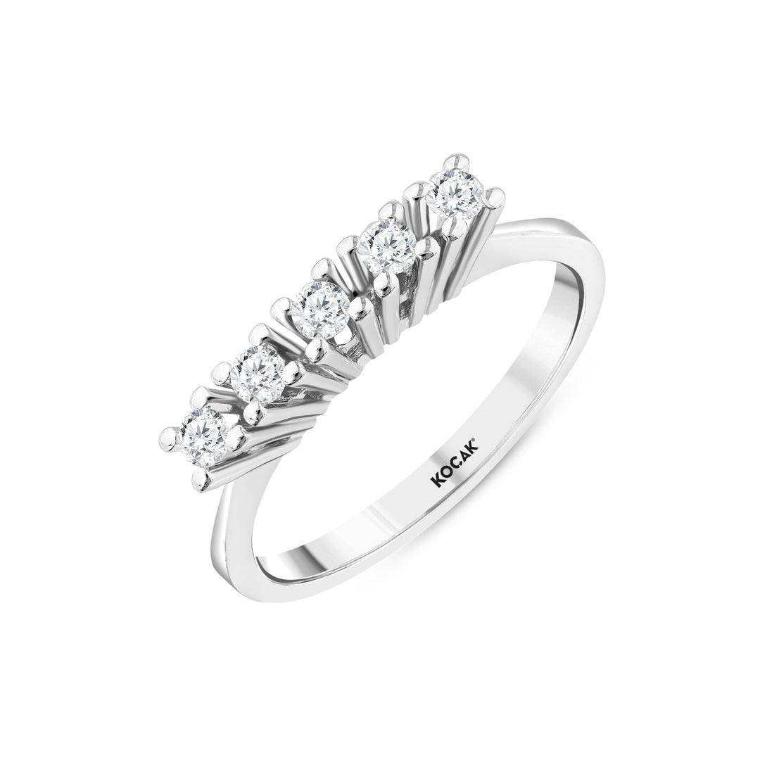 0.23 Karat GH SI Diamond Five Stone Ring