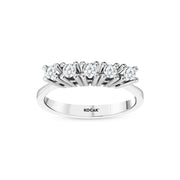 0.28 Karat GH SI Diamond Five Stone Ring