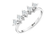 0.39 Karat GH SI Diamond Five Stone Ring