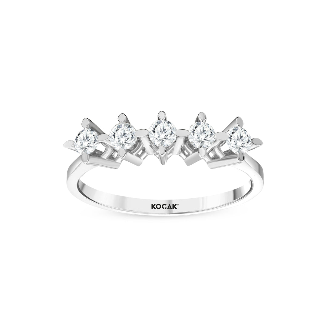 0.39 Karat GH SI Diamond Five Stone Ring