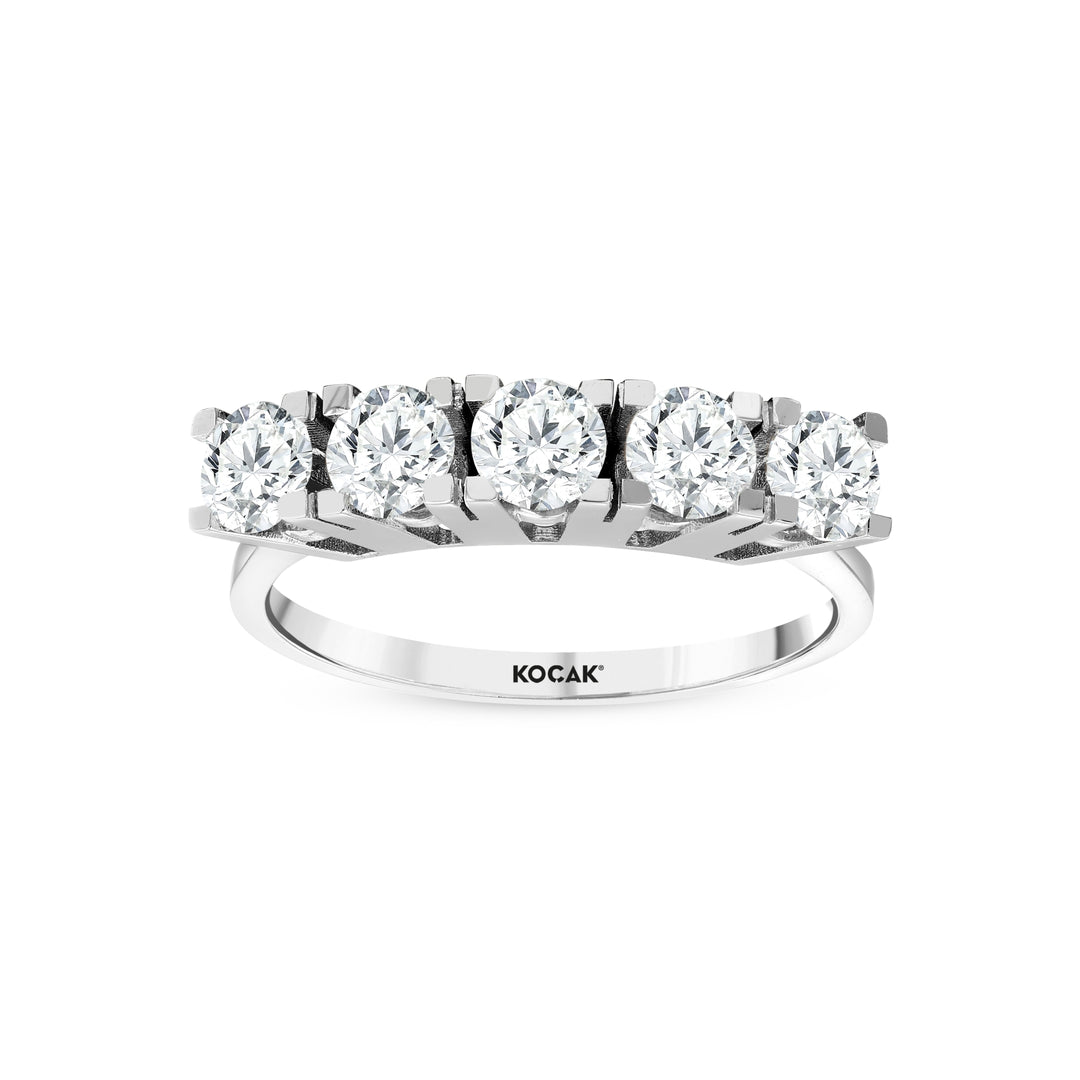 1.15 Karat GH SI Diamond Five Stone Ring