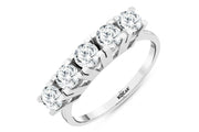 1.15 Karat GH SI Diamond Five Stone Ring