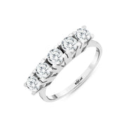 1.15 Karat GH SI Diamond Five Stone Ring