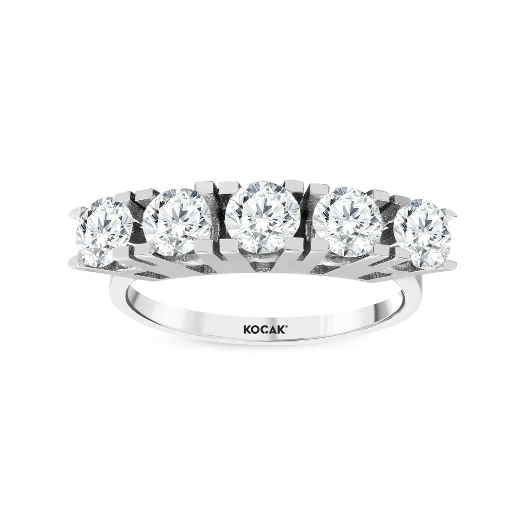 1.60 Karat GH SI Diamond Five Stone Ring