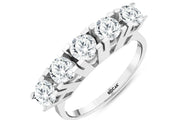1.60 Karat GH SI Diamond Five Stone Ring