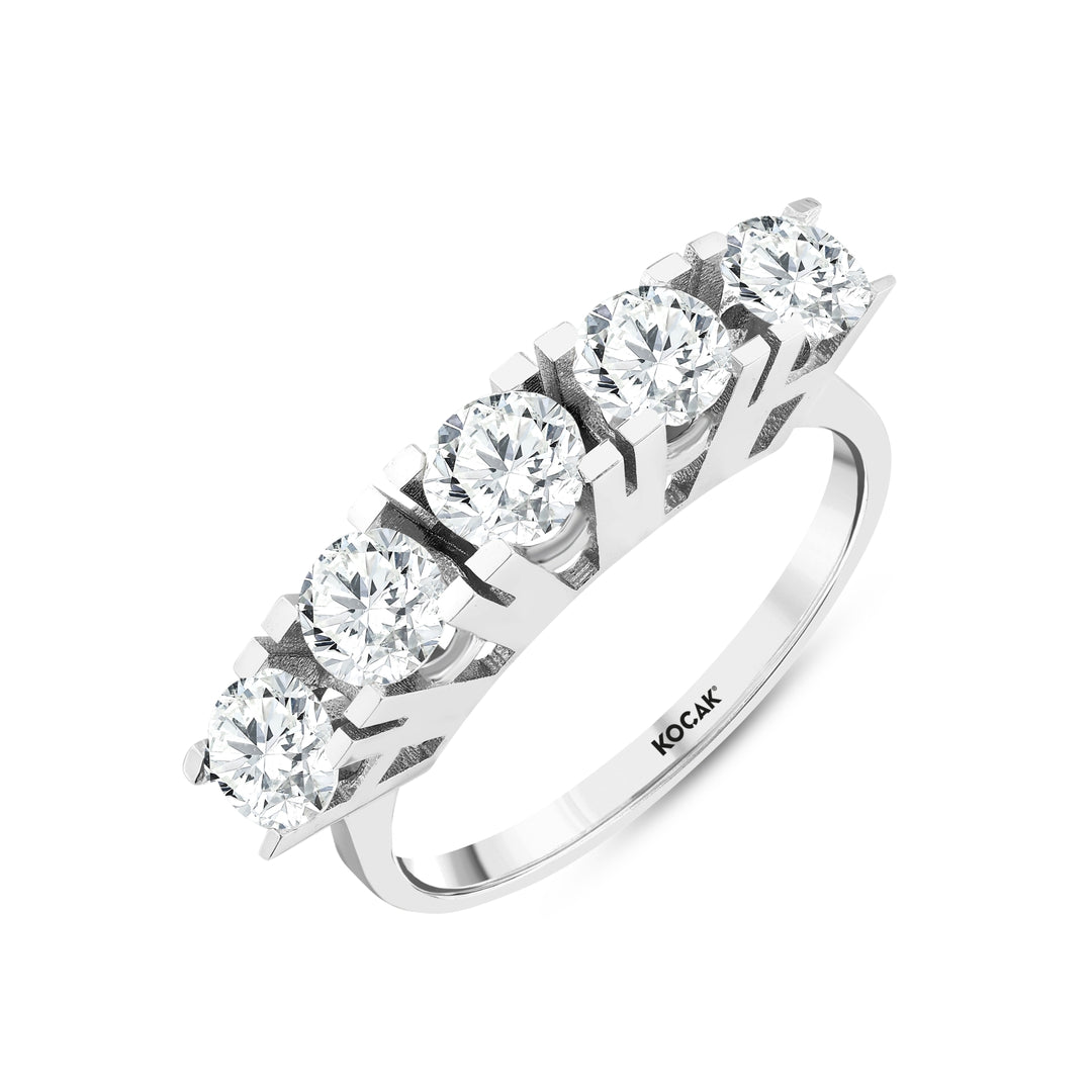 1.60 Karat GH SI Diamond Five Stone Ring
