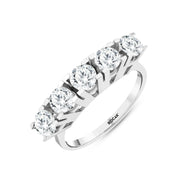 1.60 Karat GH SI Diamond Five Stone Ring