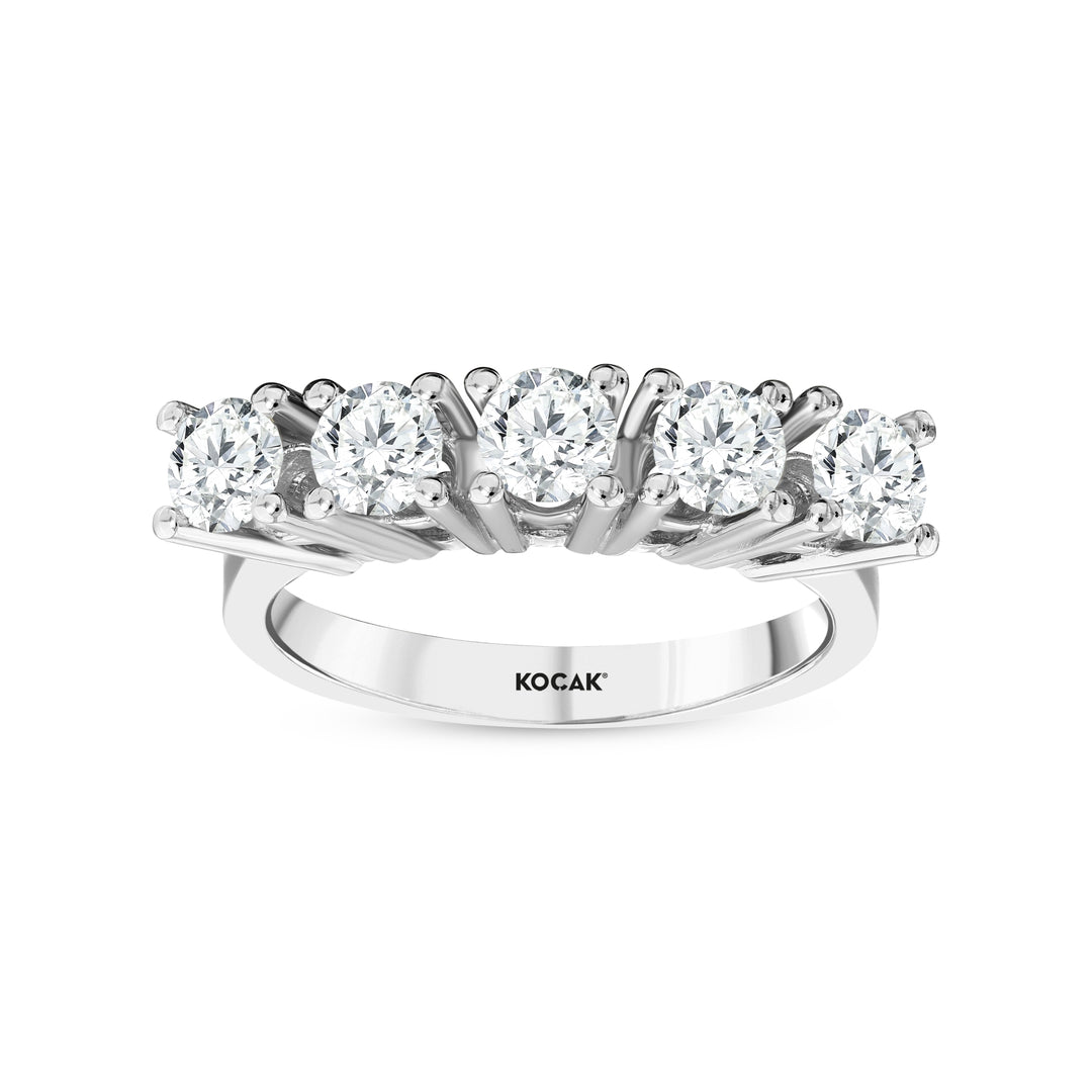 1.18 Karat GH SI Diamond Five Stone Ring