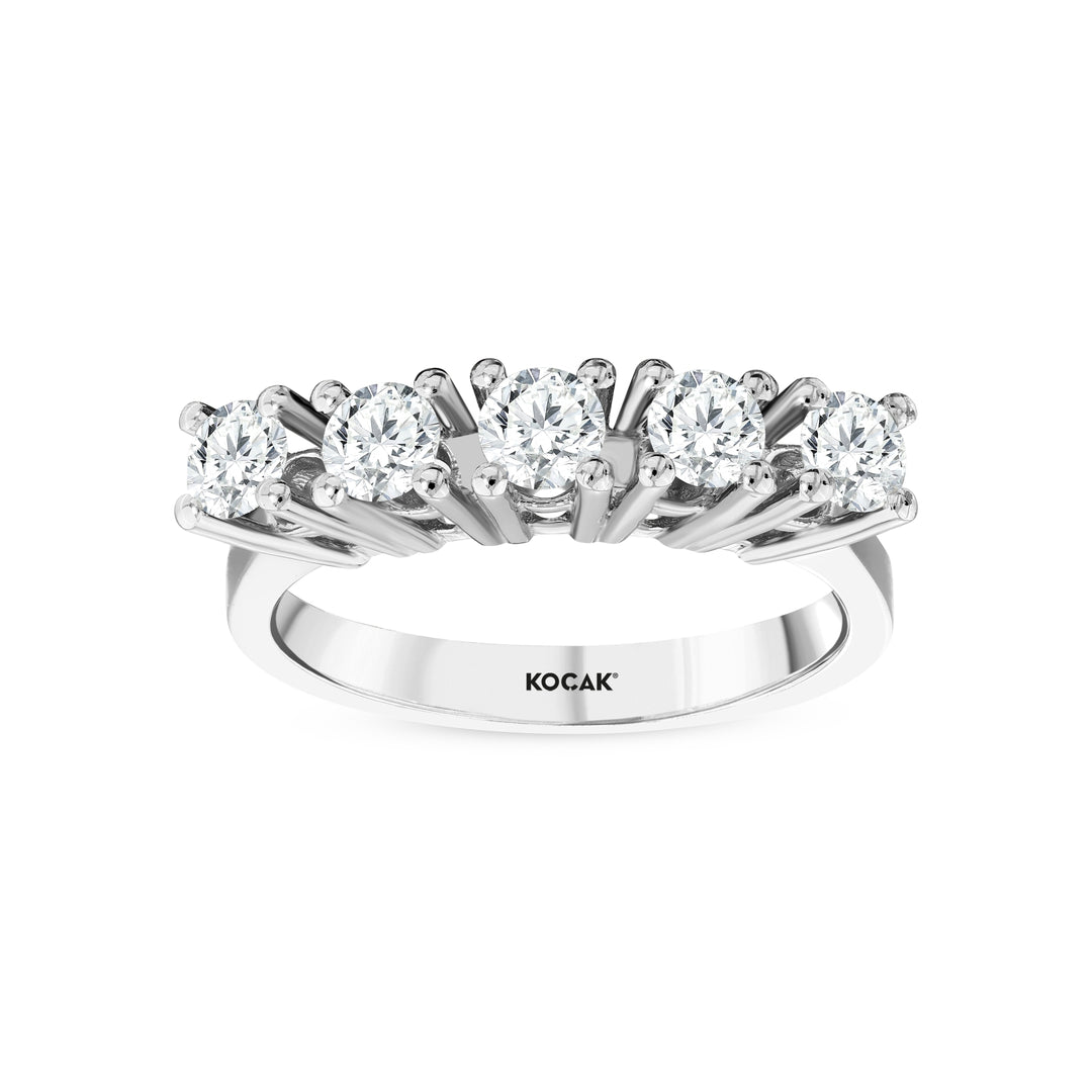 0.92 Karat GH SI Diamond Five Stone Ring