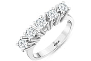 0.92 Karat GH SI Diamond Five Stone Ring