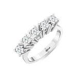 Load image into Gallery viewer, 0.92 Karat GH SI Diamond Five Stone Ring