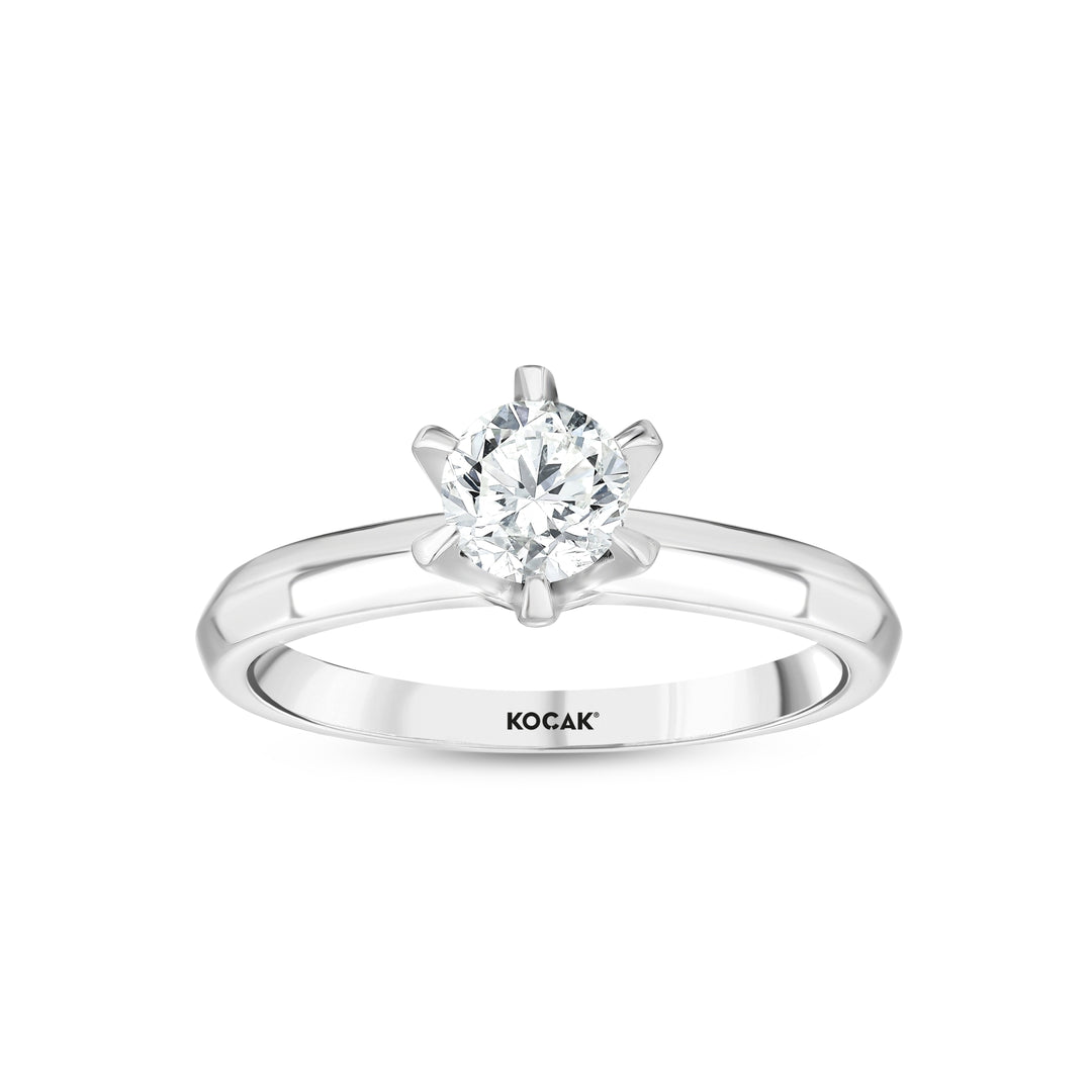 0.61 Karat FG SI Solitaire Diamond Ring