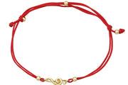 14ct Sol Key Cord Gold Bracelet