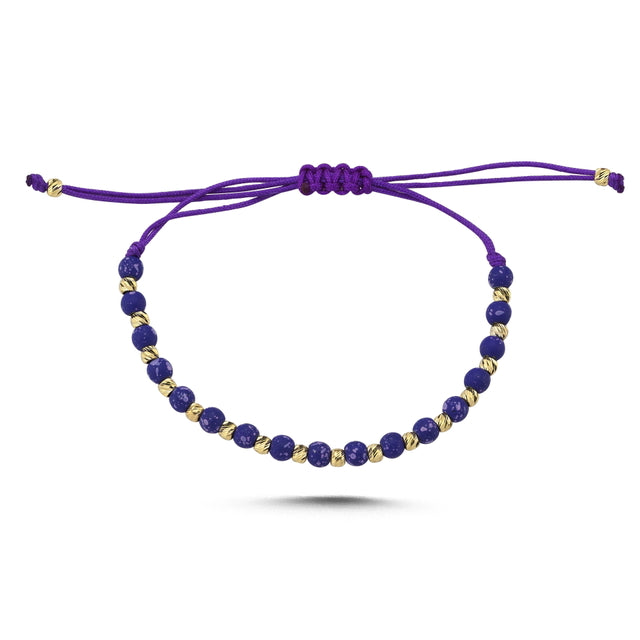 14ct Dorikali Purple Gold Cord Bracelet
