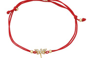14ct Dragonfly Gold Cord Bracelet