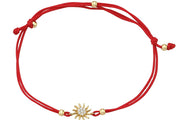 14ct Stone Set Sun Gold Cord Bracelet