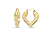 14ct Plain Design Hoop Gold Earrings