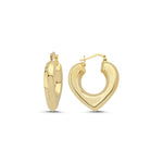 Load image into Gallery viewer, 14ct Plain Design Hoop Gold Earrings
