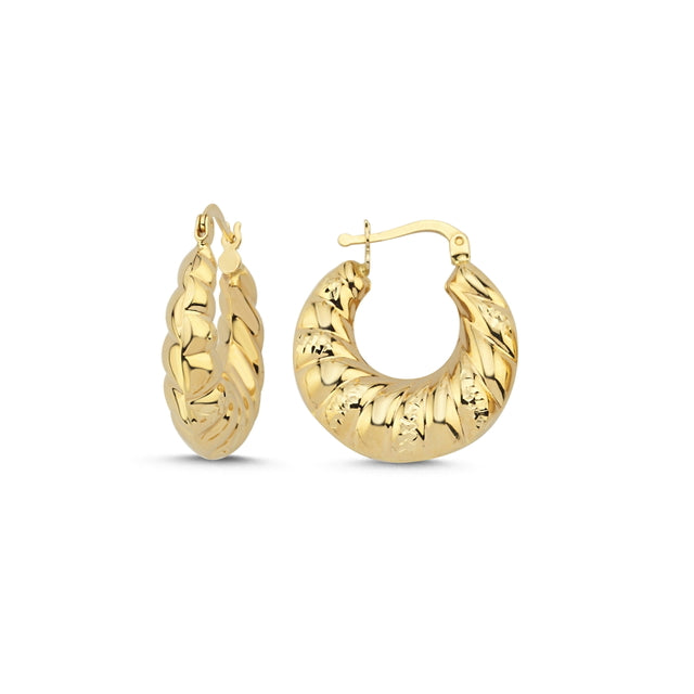 14ct Barbara Gold Hoop Earrings