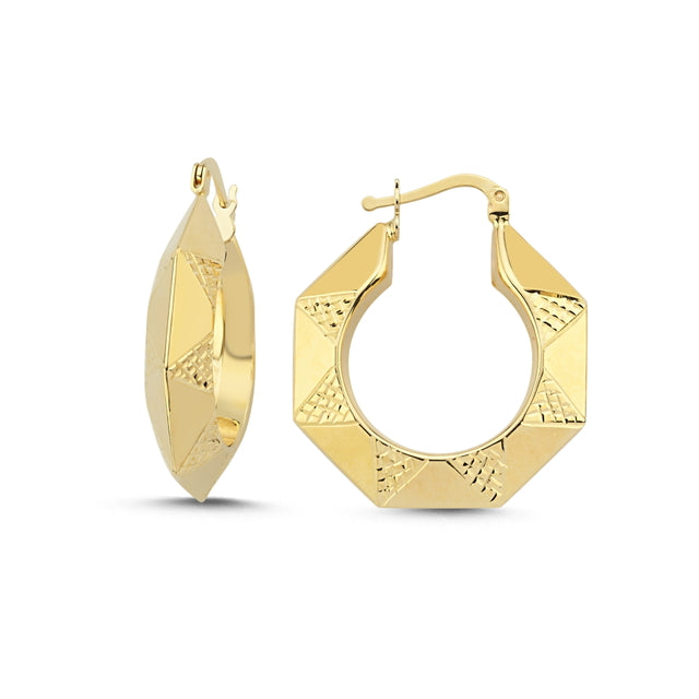 14ct Stella Gold Hoop Earrings