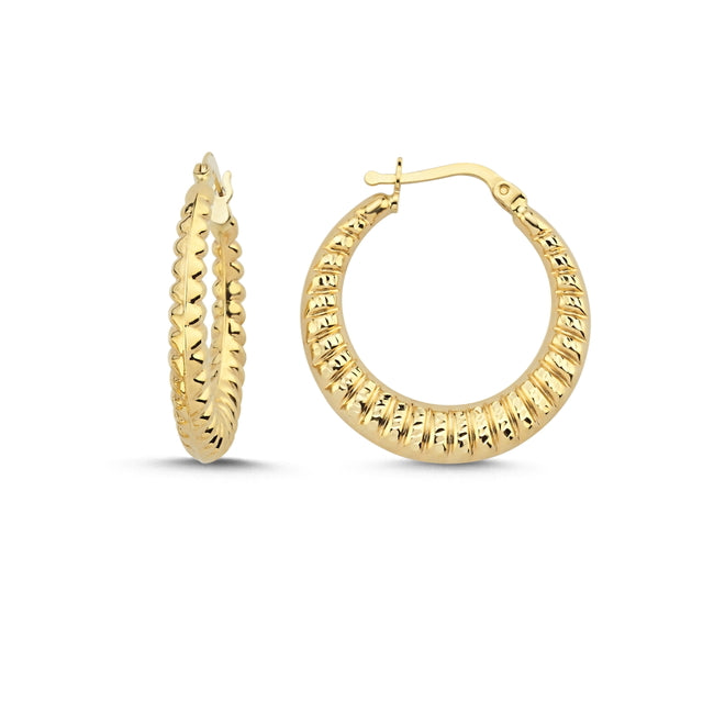 14ct Mia Gold Hoop Earrings